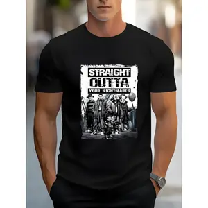 vintage halloween horror cotton T-shirt for men and women