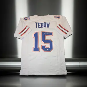Tim Tebow Florida Gators Autographed Custom Football Jersey coa (XL)