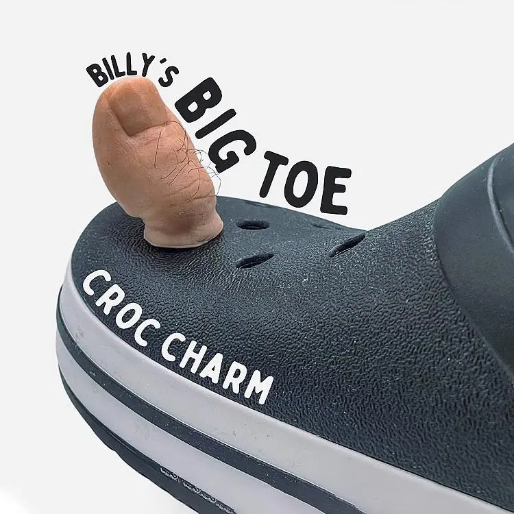 Funny Fake Toes Shoe Charms for Clogs, Flexible Clip-On Footwear Accessories for Adults & Kids, Unique Gag Gift for Parties