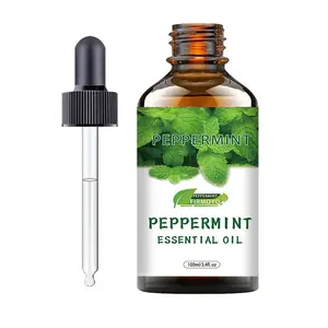 3.38oz Peppermint Essential Oil for Skin & Hair Care, Low Irritancy Moisturizing Oil for Dry Oily Sensitive Skin, Tightening Face Body Nails Hair Eyelashes, Soothing Care Oil