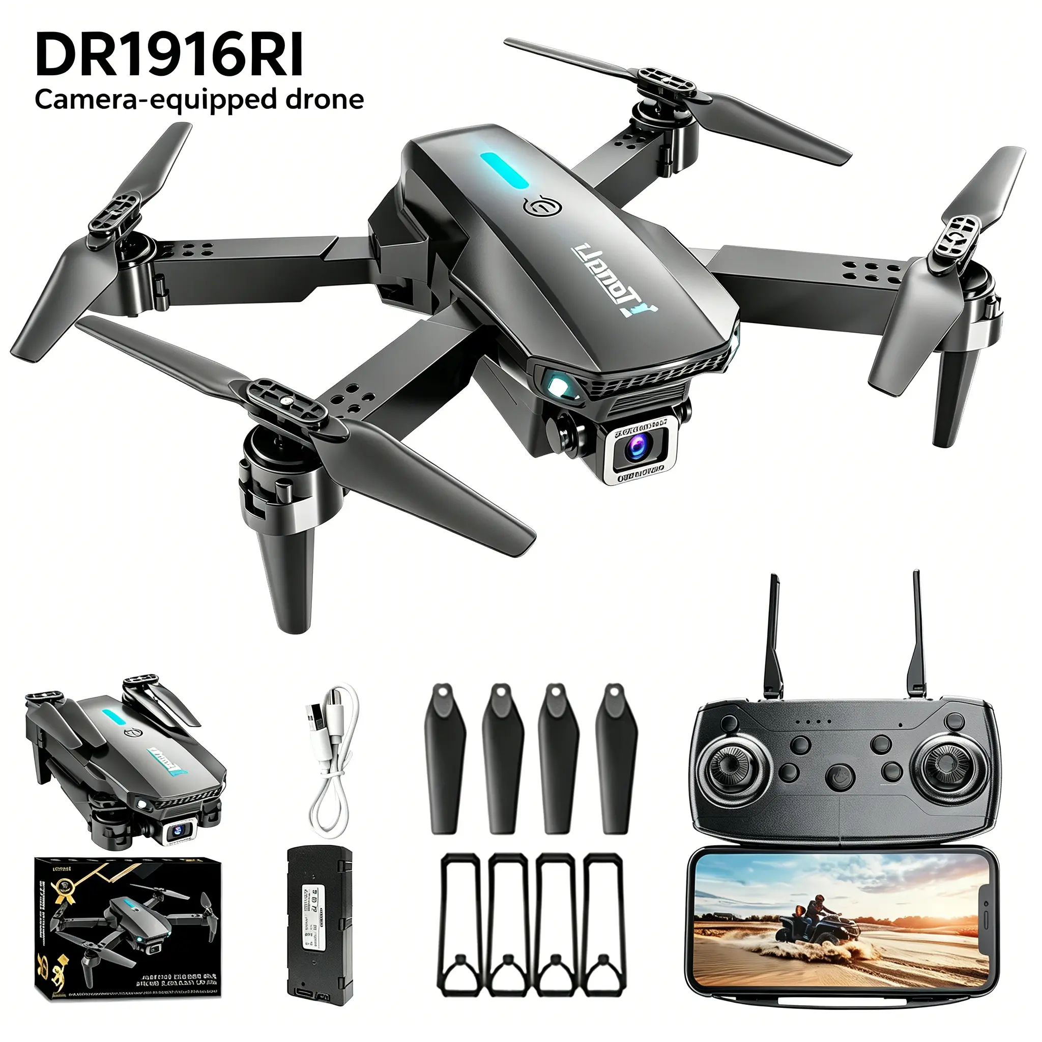 TongLi Aerial photography drone foldable drone children's remote control drone quadcopter, beginner drone dual-camera drone drones suitable for children aged 14 holiday gifts carnival gifts New Year's gifts. Folding Wifi Fpv