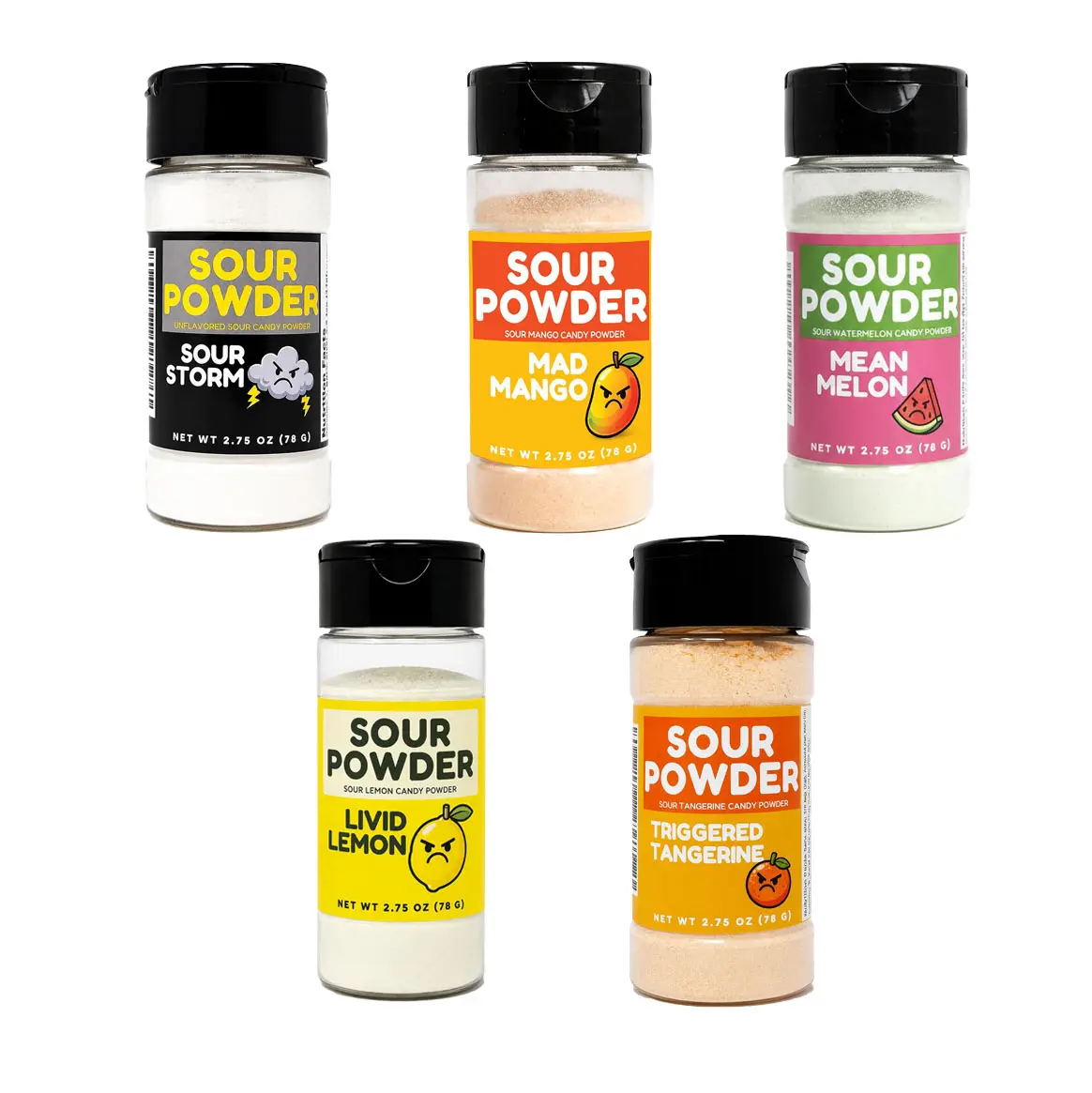 Sour Powder Sour Candy Powder 2.75 Ounce | Sour Watermelon Powdered Candy for Dirty Sodas and Frozen Fruit