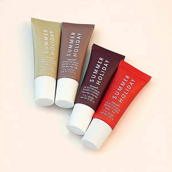 Summer Holiday Mini Lip Butter Balm Set - 4pcs Crystal Glaze Moisturizing Lip Care for Long Lasting Repair & Lightening Lip Lines
