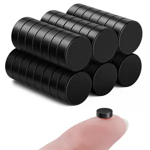 SMARTAKE 45 Pcs Refrigerator Magnets, Small Round Fridge Magnets, Multi-Use Premium Neodymium Office Magnets for Fridge, Whiteboard, Billboard in Home, Kitchen, Office and School