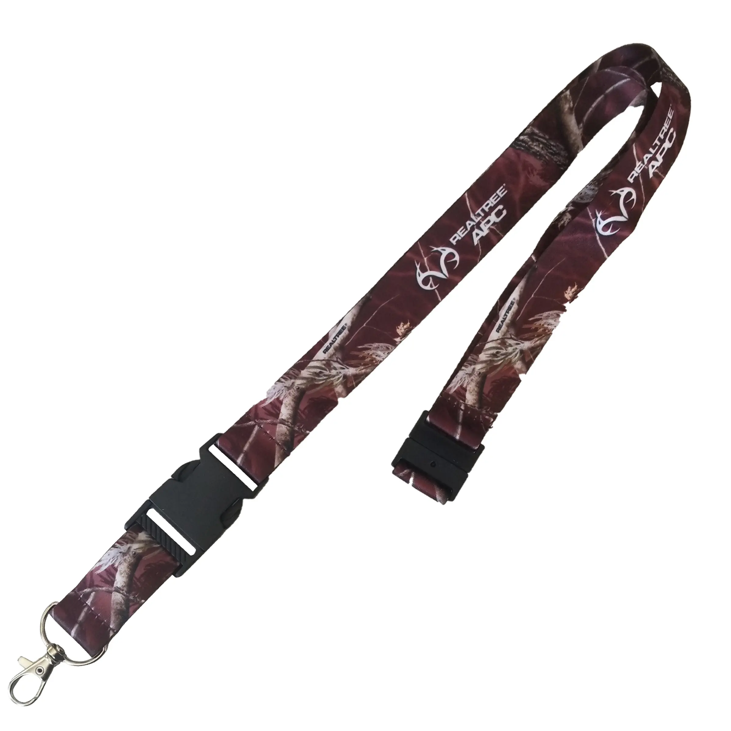 RealTree Camo Pattern Hunting Keychain Breakaway Lanyard with Clasp