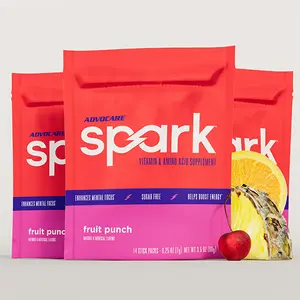AdvoCare Spark® Energy Drink Mix – 20 Vitamins & Amino Acids for Functional Energy, Focus & Mental Clarity* – Sugar-FreeFruit Punch Flavor – 3 pack bundle