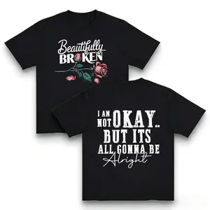 Beautifully Broken Graphic Tee Sweatshirt Hoodie for Men and Women Casual Fleece Fabric Country Music Design Perfect for Daily Wear