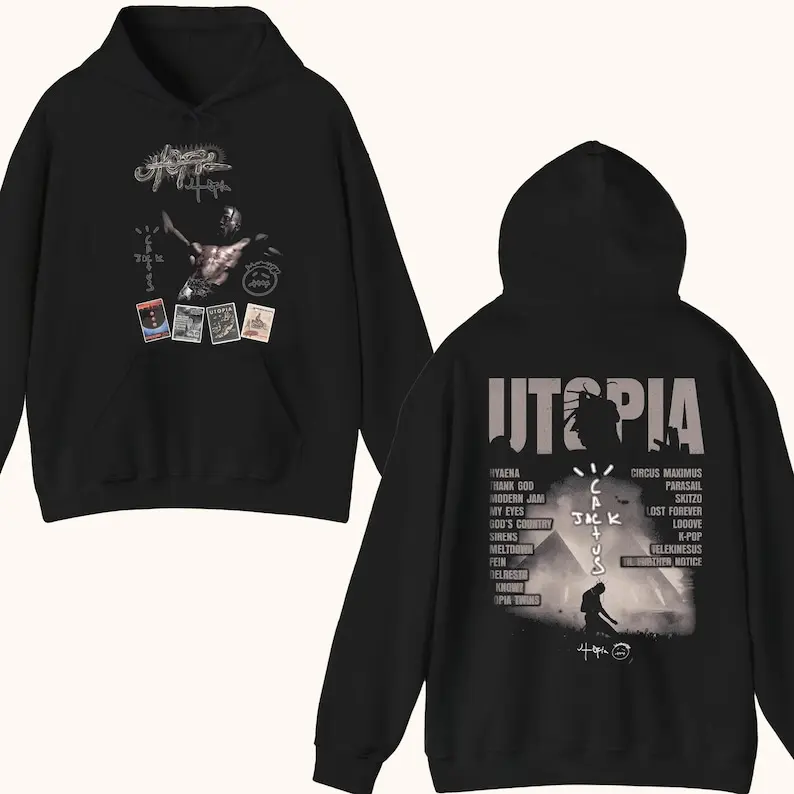  Ut0pia Hoodie, Ut0pia Album Hoodie, Two Sided Traviss Ut0pia Hoodie, Ut0pia Hoodie