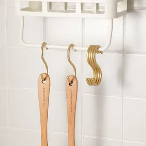 10 pcs, S-shaped hook, multi-purpose S-shaped hook for kitchen and bathroom, metal S hook, hanger aluminum alloy, multi-functional hook.