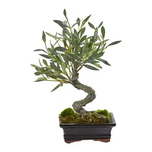 Mini Olive Artificial Bonsai Tree by Nearly Natural