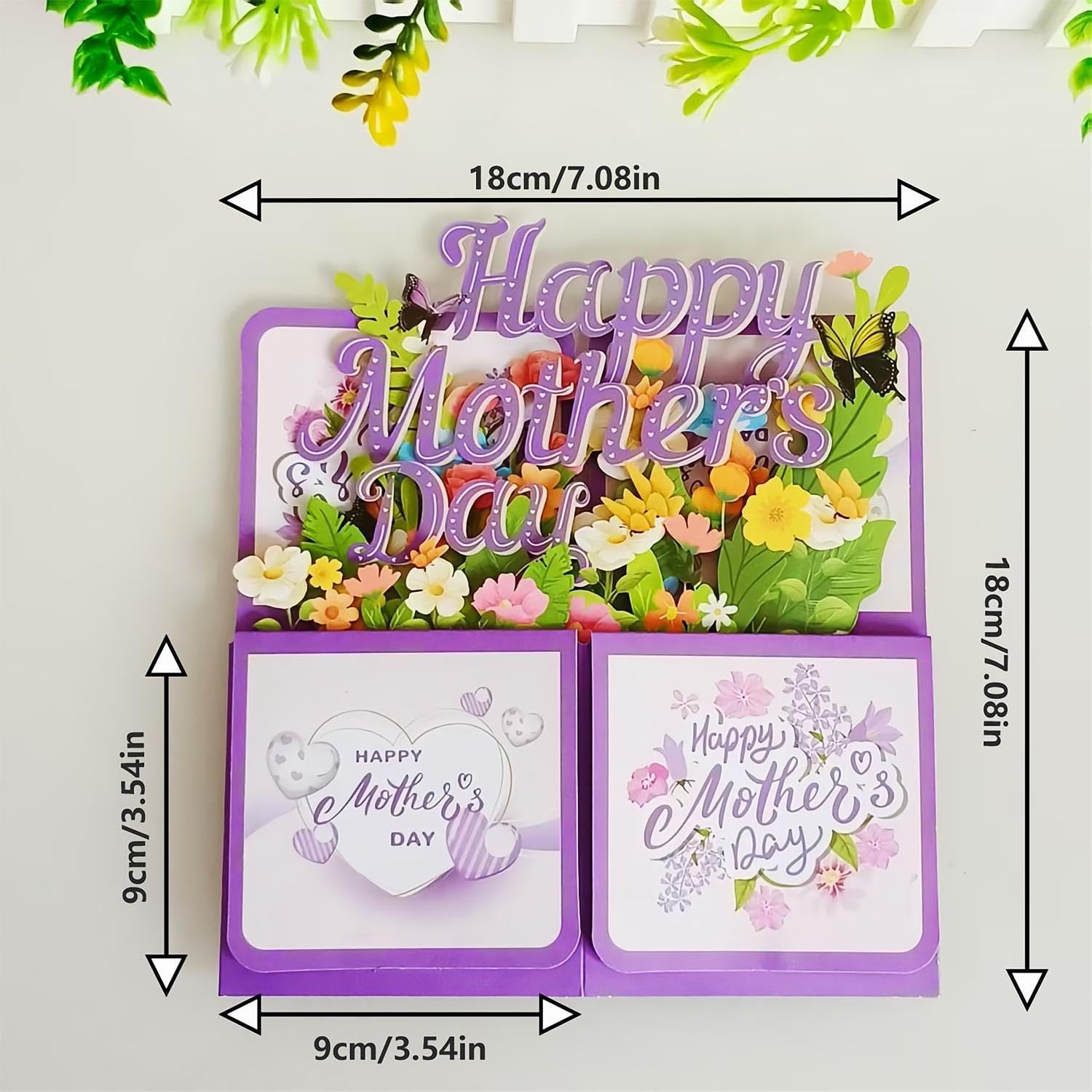 3D Pop Up Mothers Day Card Happy Mothers Day Pop Up Flower Bouquet Card with Envelope Mother's Day 3d Greeting Card Mother's Day Pop Up Card Gifts for Her Wife Mom Grandma Aunt Daughter