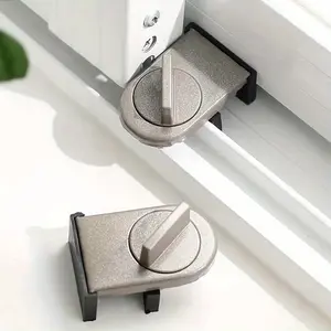 2 heavy-duty aluminum alloy safety locks, suitable for sliding doors and windows - enhanced anti-theft function, secure anti pinch and anti fall design, enhancing home security
