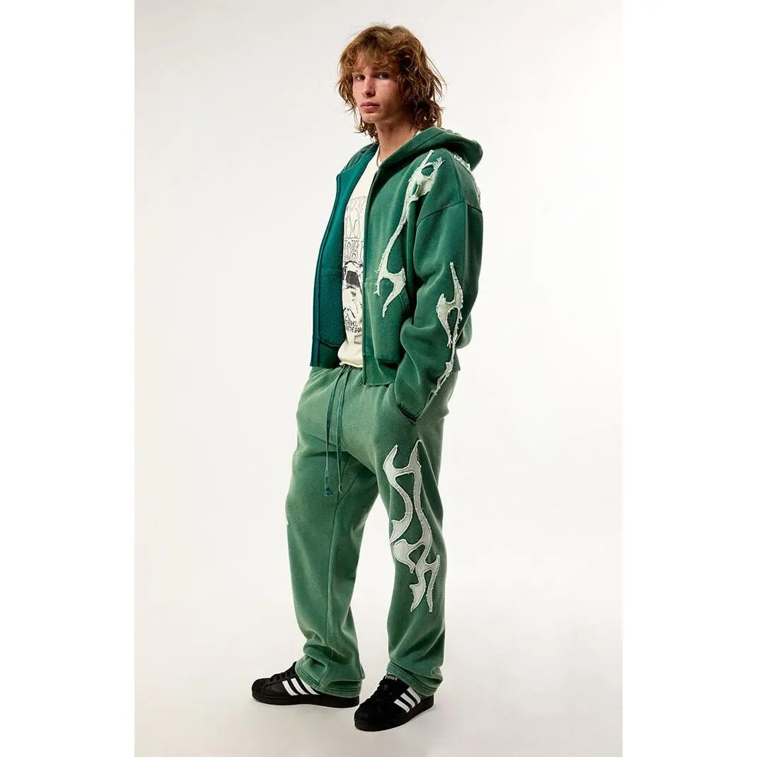 Pacsun Men's Cyber Abstract Fleece Baggy Sweatpants