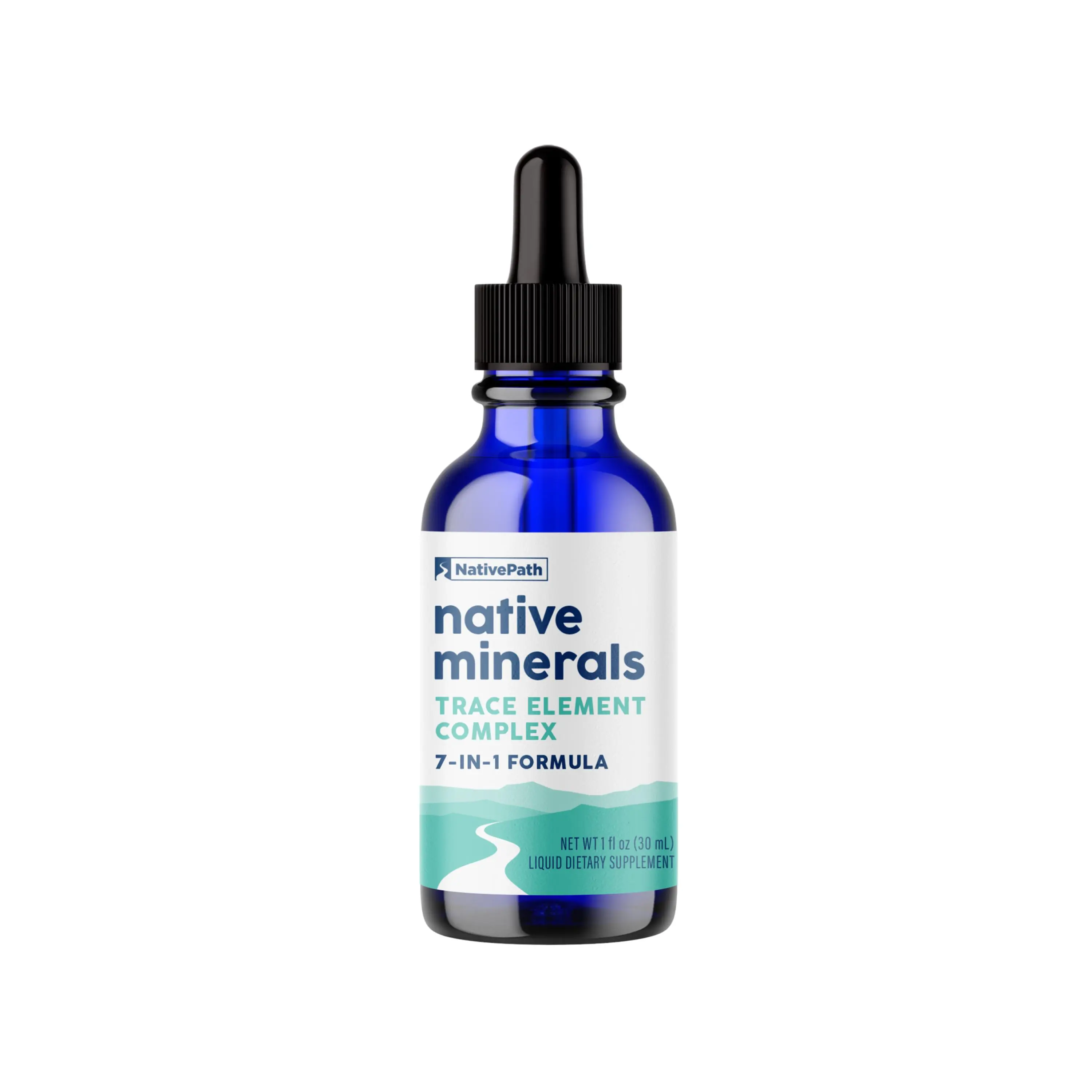NativePath Liquid Trace Minerals Drops – Ionic Electrolyte Complex with Magnesium, Potassium & Sea Minerals – Sugar-Free Hydration & Energy Support, 1 oz (30 Servings)