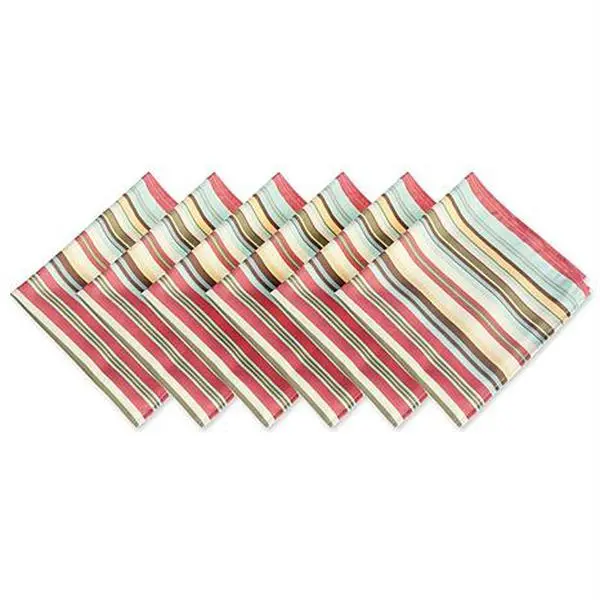 Design Imports Summer Stripe Outdoor Napkin Set of 6 Design Imports Summer Stripe Outdoor Napkin Set of 6