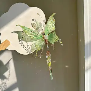Butterfly Claw Clip, Cute-Shaped Decorated Hair Clip, Forest-Style Fairy Elf Hanfu Headwear with National Style Su Border, Cute-Shaped Hair Clips