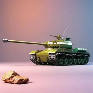 WW2 Military Classic Model Tiger Leopard KV-1 KV-2 IS-2 Heavy Tank Collection Model Building Blocks Bricks Toys for Boys Gifts DIY Model Kit