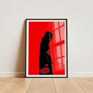 [SALE UP TO 40%] Itachi Akatsuki Silhouette Poster Matte Vertical Poster | Anime Wall Art