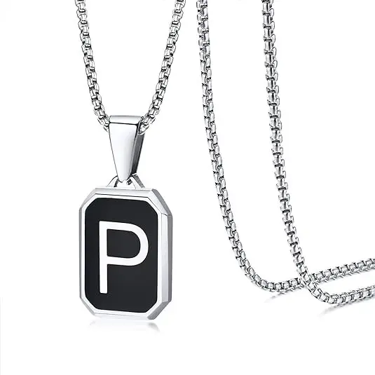 Drip Oil Letter P Necklace
