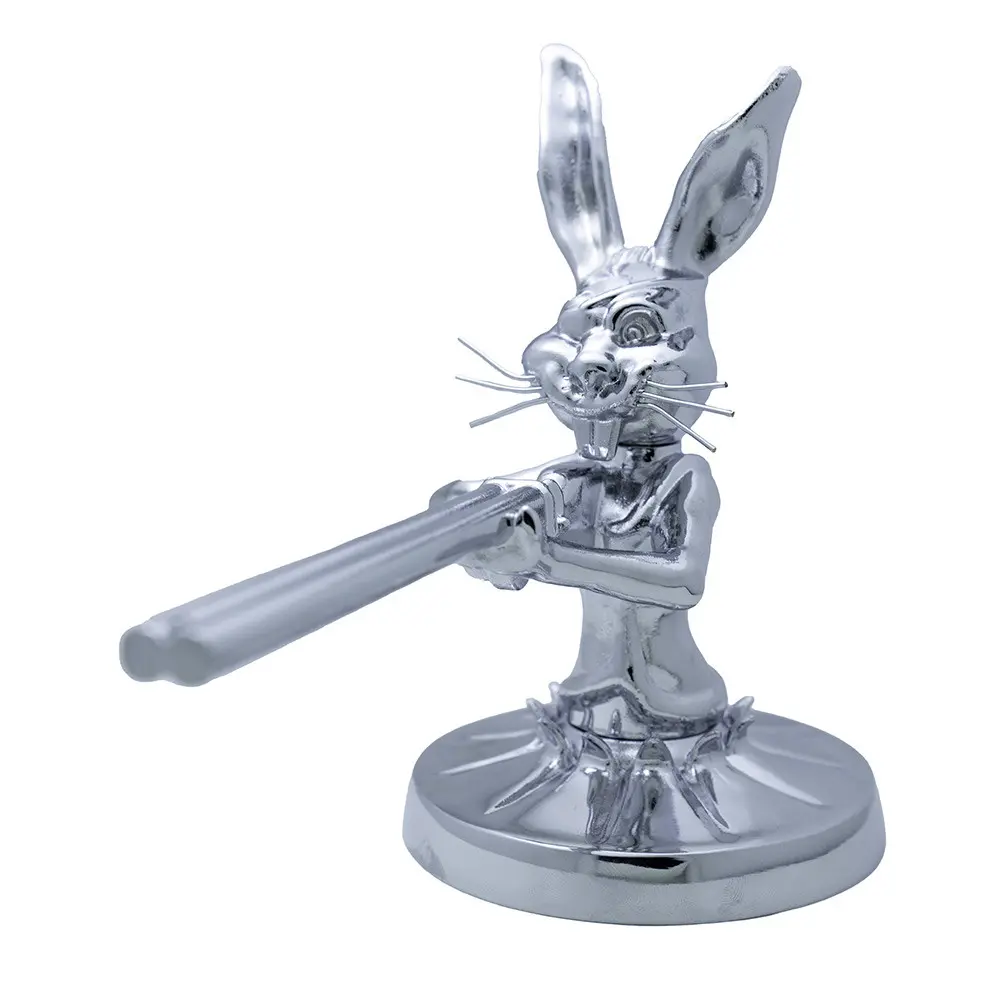 Chrome Shotgun Bunny Hood Ornament