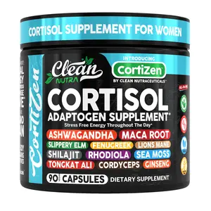 Clean Nutra Ashwagandha, Maca Root, Slippery Elm, Fenugreek, Shilajit, Rhodiola, Sea Moss & More for Women's Cortisol Supplements Capsules – CortiZEN