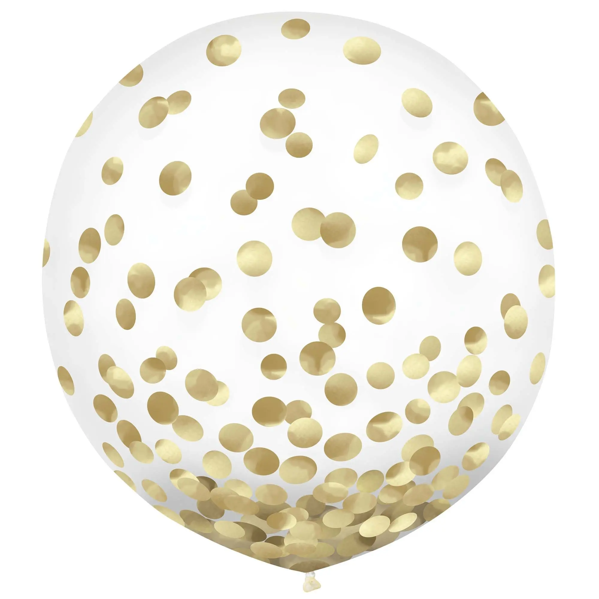2 Pack-24″ Clear Latex Balloon with Foil Confetti Round Colorful