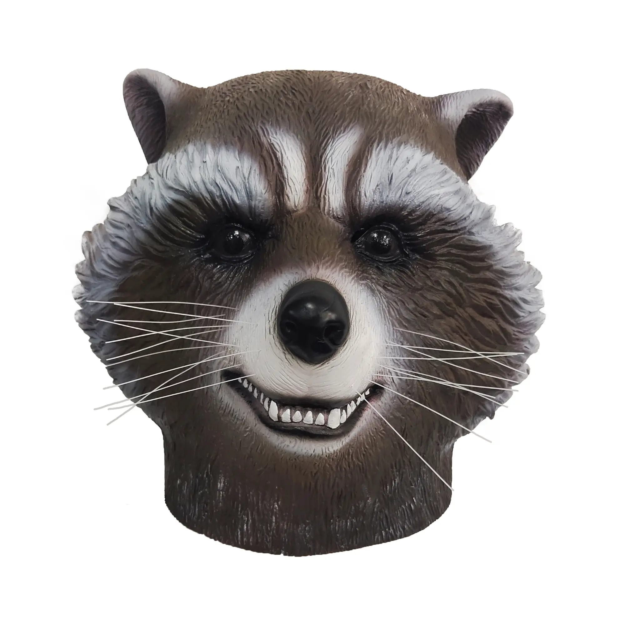 Raccoon Latex Hood Mask, Animal Cosplay Prop for Halloween, Party Face Masks & Festive Party Accessories, Realistic Mask