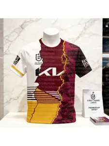 2026 New Brisbane Men Women's Away Jersey England Training  Shirt Oversized Breathable Speed Drying T-shirt FamilyMatching