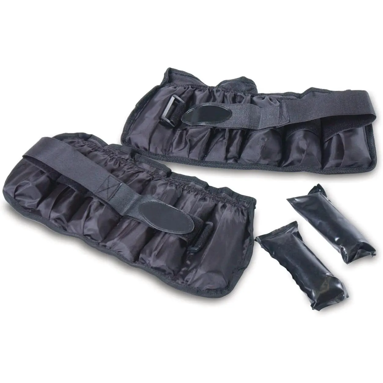 Adjustable Ankle Weights (Pair) – 10–20 lb Total – Weighted Leg Straps for Strength Training, Walking, Running, Cardio Workouts – Black JianShuLuxe