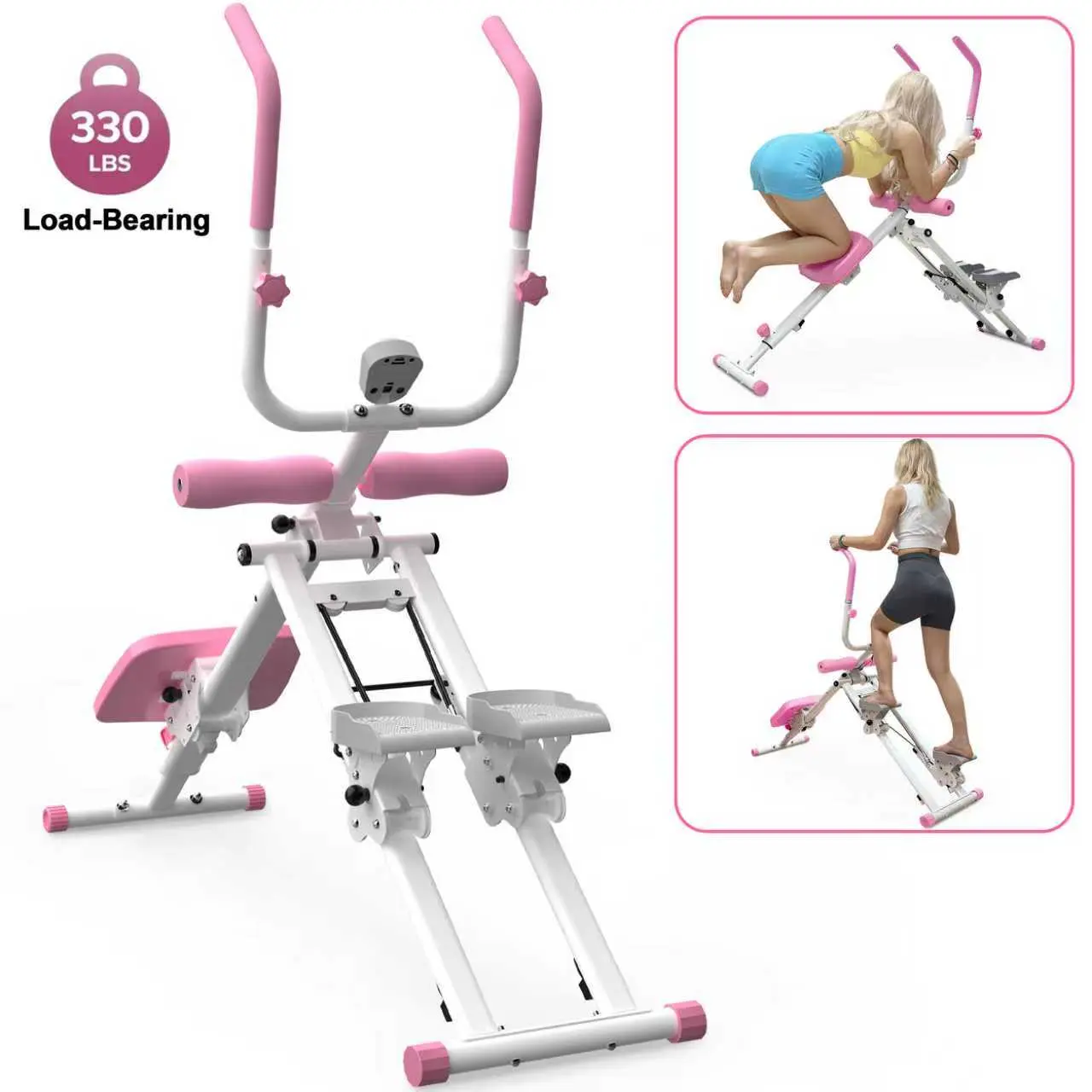 【KINMAC】2 In 1 Stair Stepper & Ab Workout Machine - Multi-Function Trainer-Upgrade Stairmaster & Ab Trainer Machine Workout Equipment For Home Gym Office
