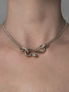 Stainless Steel Snake Cuban Chain Necklace, Unisex Collarbone Chain, Fashion Accessory for Special Occasions, Perfect Gift, Fashion Modern Accessories