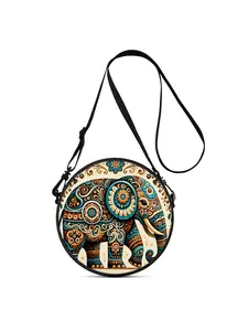Lightweight crossbody shoulder bag with elephant print, Crossbody Handheld Bag, can be worn cross-body, single-shoulder or hand-held, suitable for commuting, outdoor trips, leisure and campus use