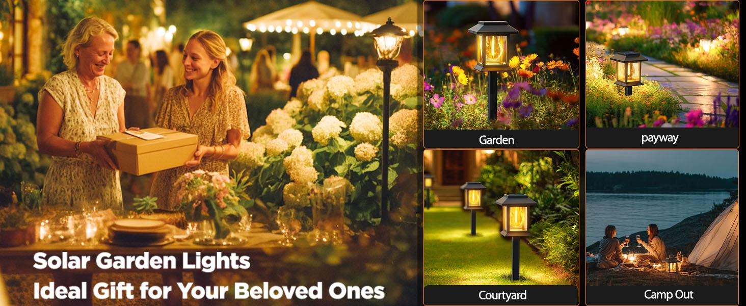 14-Pack Upgraded LED Solar Pathway Lights - Modern Luxury Outdoor Solar Lights with Auto On/Off, IP65 Waterproof, Easy Installation for Garden, Driveway, Patio,dorm essentials,home decor,home essentials,camping essentials