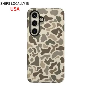 Camo Pattern Phone Case, Shockproof Rugged Cover Dual Layer Soft TPU Hard Bumper Shell for Samsung S25 S24 S23 S22 S21 NOTE20 Ultra A71 A56 A36