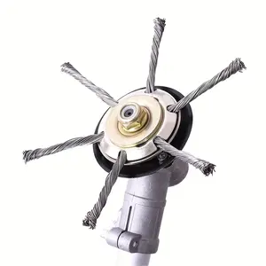 Unbreakable garden lawn mower blades, steel wire weeding heads, grass cutting blades, mowing, garden maintenance, weeding steel wire brush heads with knotted steel wires, 24.5mm, for cutting machines, brush cutters, accessory replacement tools