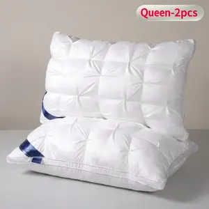 Hotel Luxury Pillow – Cloud-Like Soft & Ergonomic Neck Support, Breathable Cotton Cover, Pinch Pleat Design, Gusseted Sidewall, All-Night Comfort for Back, Side & Stomach Sleepers summerwins  s day gift