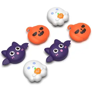 Thumb Grips for Nintendo Switch 2| Silicone Joystick Caps (6-Pack) - Cute Accessories Analog Stick Covers for Joycon 2 - Halloween Pumpkin Bat with Spooky Ghost