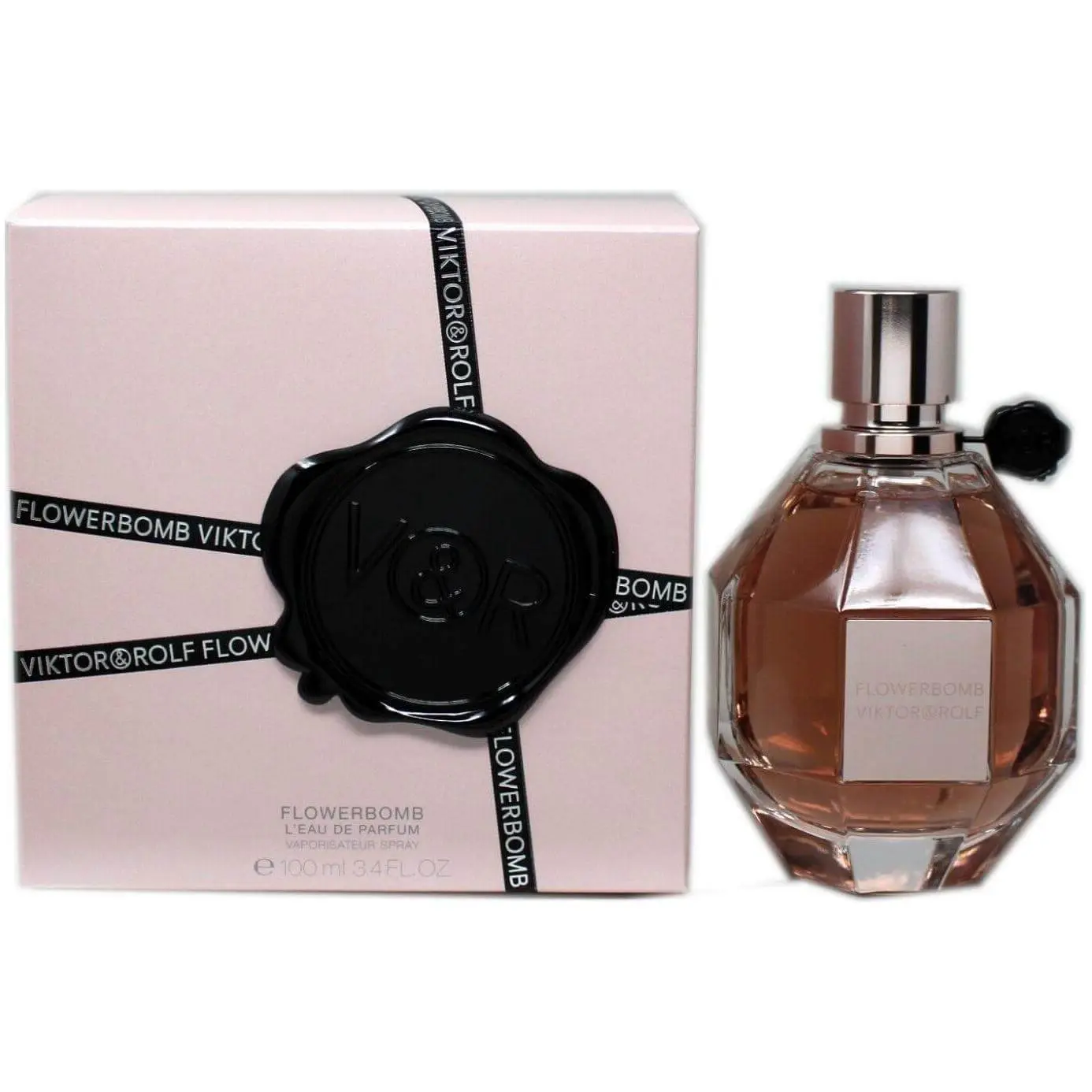Viktor & Rolf Flowerbomb Women's EDP Spray - Luxury Deep Floral Perfume with Jasmine, Exotic Scent, Fresh Aroma, Spray Apply, Feminine Energy, 3.4 fl oz New in Box, Women's Fragrance, Floral Scents, Bold Floral Perfume
