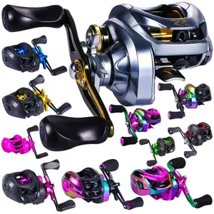 Sougayilang Baitcasting Fishing Reels 11+1BB 7.2/7.6:1 High Speed Gear Ratio Front Drag Casting Fishing Reel Outdoor Fishing Reel