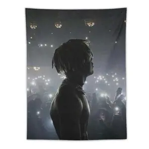 Tapestry Stage BW  Merch Flag Bad Vibes Forever XXX 17 Album Art Skin Trap Music Aesthetics XXXtenations Merch XXtentacion Tapestry Rapper Cool Wall Art