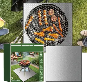 BBQ Fireproof Mat — Outdoor Lawn & Patio Waterproof, Square Protective Mat