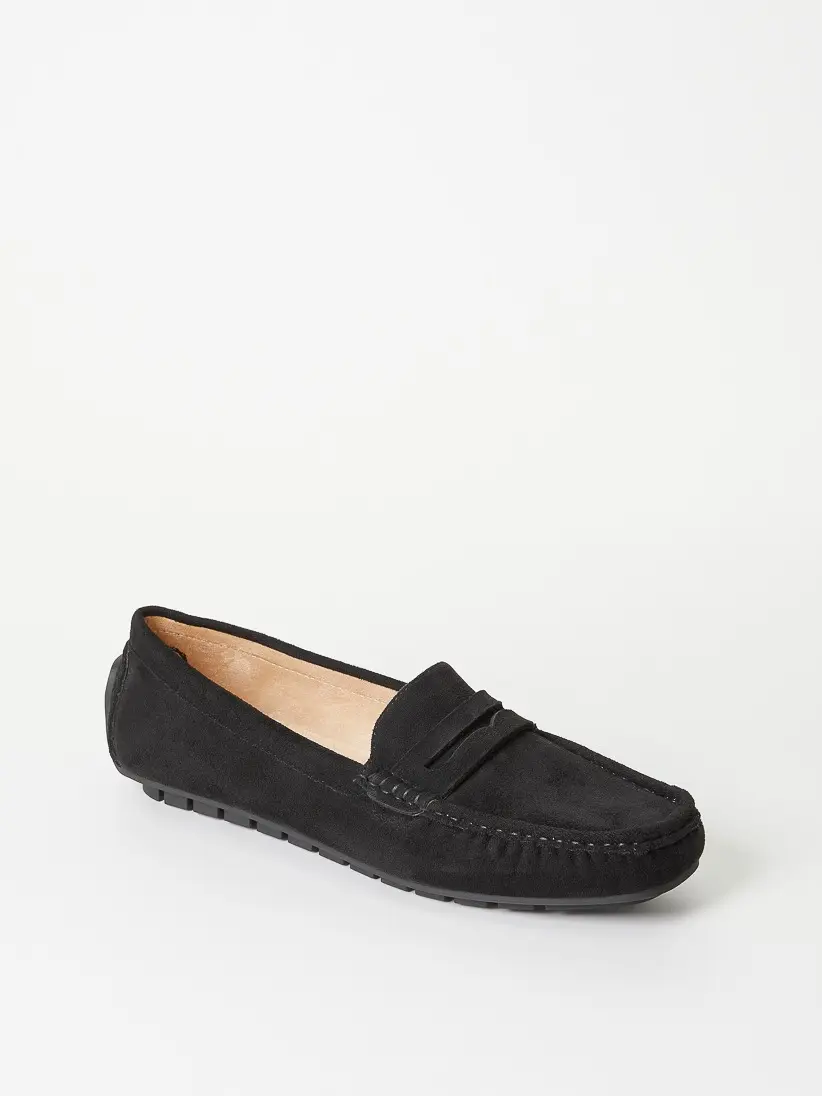 JUST FAB Women's Slip-On Loafers, Suede Soft Sole Flats, Soft Soled Shoes, Casual Comfortable Slip on Shoes Cushioned Comfort Driving Work Shoes Casual Flats, Flats Footwear Memory Foam Lightweight Non-Slip BackToSchool