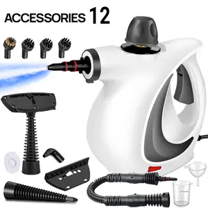 1050W High-Pressure Handheld Steam Cleaner Kit,12 Accessories,Safety Lock,Multi-Purpose Multi-Surface Walls Steam Cleaning Machine,Quick Heating,Portable Steam With Large Capacity,For Kitchen,Furniture, Bathroom,Carpet Cleaning,Easy To Use,Holiday Gift