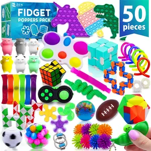 50 Pcs Fidget Poppers Pack Bulk Sensory Fidget Toys, Party Favors for Kids 8-12, Stocking Stuffers for Classroom Treasure Box Prizes Goodie Bags Birthday Gifts