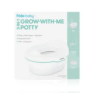 Frida Baby 3-in-1 Grow-With-Me Potty with Toilet Topper and Step Stool, Includes 2 Potty Liners