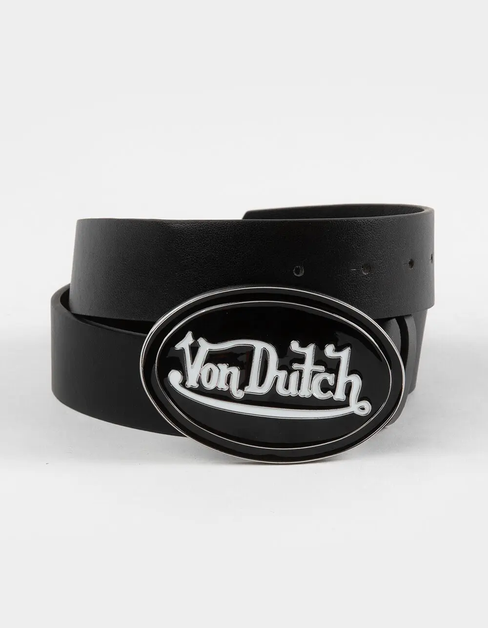 VON DUTCH  Mens Enamel Plaque Buckle Belt