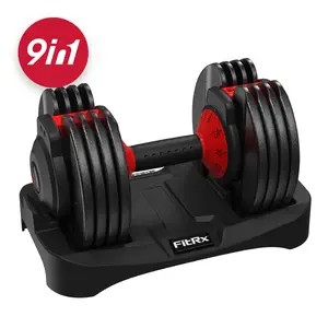 9 in 1 Adjustable Dumbbell for Home Gym, 5-25Lbs. Weight in 2.5Lbs Increments