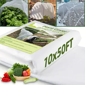 1 PACK Frost Cloth Plant Covers Freeze Protection, 10x50FT Frost Blanket for Outdoor Plants for Winter Cold Weather, Floating Row Cover for Garden Bed Vegetables