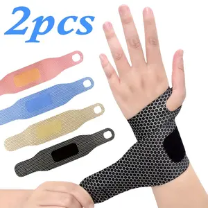 2pcs Breathable Wrist Brace Wraps for Women & Men - Adjustable Elastic Sports Hand Braces Wrist Guards - Compression Wrist Straps And Support - Ideal for Wrist Care, Daily Use, Office, Exercise, Workout, Basketball
