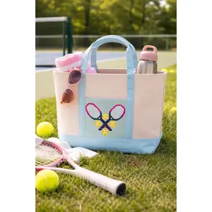 Needlepoint Tennis Tote Bag